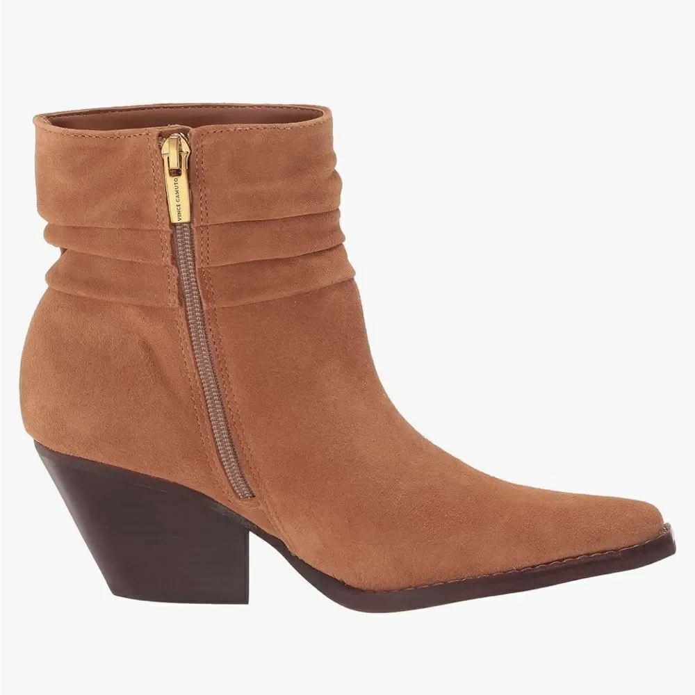 Revolve Vince Camuto Nerlinji Leather Suede Slouch Ankle Western Boot NWOT